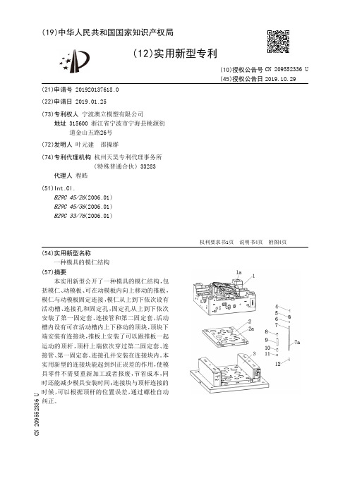 【CN209552336U】一种模具的模仁结构【专利】