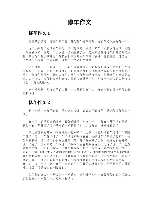修车作文-专业文档!