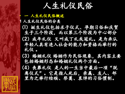 人生礼仪民俗 ppt课件