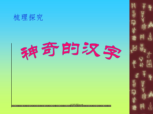 优美的汉字[精华精(用)]ppt课件