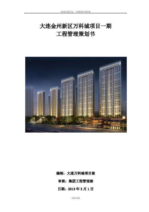 万科项目策划书