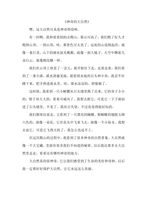 《神奇的大自然》作文