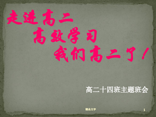 高二主题班会--高中教育精选2331.ppt