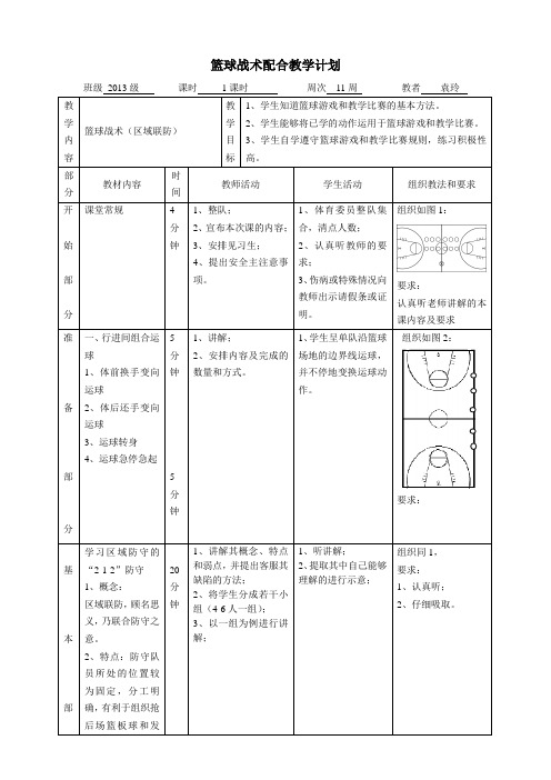 11篮球战术配合(区域联防1)