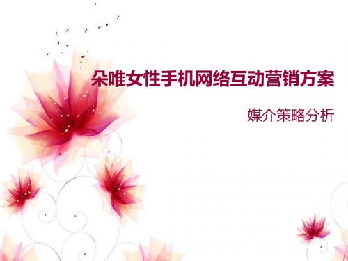 朵唯女性手机网络互动营销方案