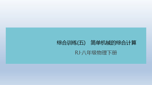 人教版物理八年级下册：综合训练(五) 简单机械的综合计算 (附答案)