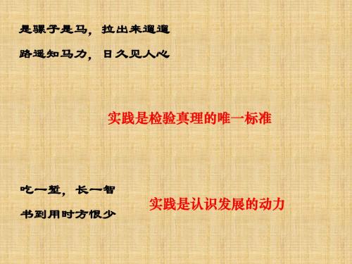 高中政治 第六课 第二框在实践中追求和发展真理名师课件 新人教版必修4