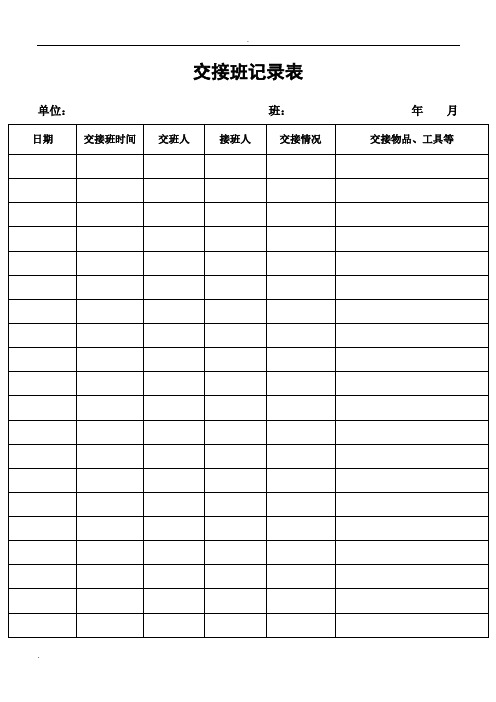 物业管理工程部全套表格