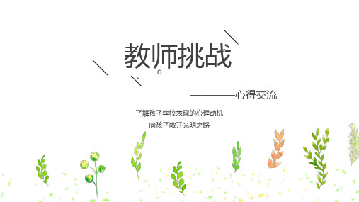 教师挑战介绍