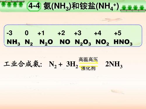 高一必修一氨和铵盐