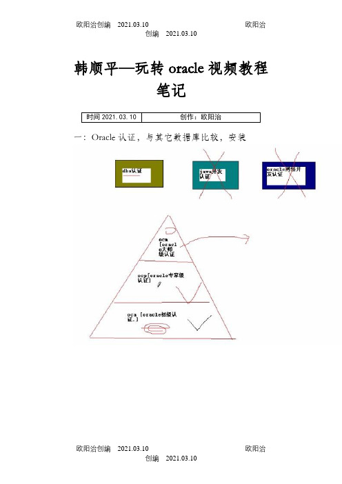 oracle教程从入门到精通之欧阳治创编