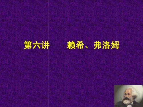 第七讲       赖希