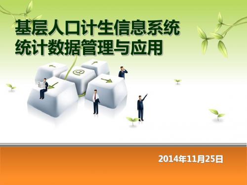 基层人口计生信息系统统计数据管理与应用-PPT课件