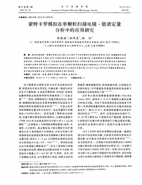 蒙特卡罗模拟在单颗粒扫描电镜-能谱定量分析中的应用研究