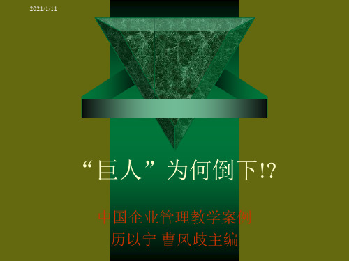 中国企业管理教学案例-巨人为何倒下