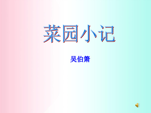 菜园小记ppt4 人教版