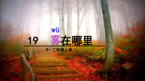 最新部编人教版二年级语文上册第19课《雾在哪里》精美课件