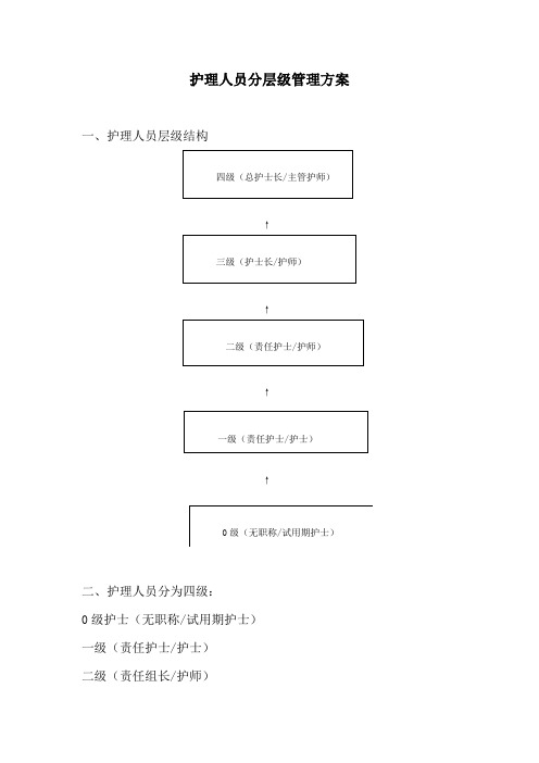 护理人员分层级管理方案