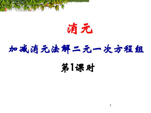 用加减消元法解二元一次方程组公开课PPT课件