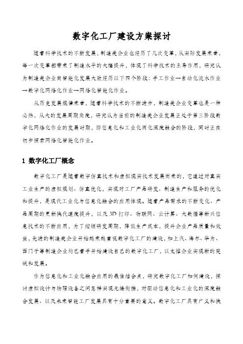 数字化工厂建设方案探讨