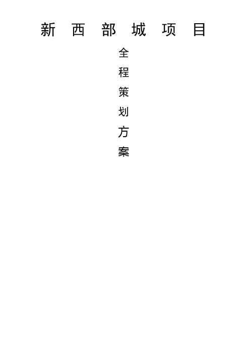 新西部城项目全程策划方案