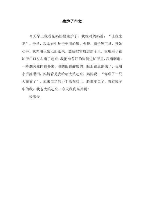 生炉子作文