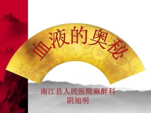 血液的奥秘 PPT课件