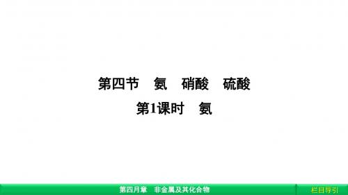 《金版新学案》2018-2019学年高中化学(人教版)必修1课件广西自主：第四章 非金属及其化合物4.4.1