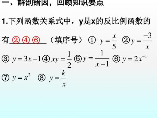 苏科初中数学八下《11.0第11章 反比例函数》PPT课件 (3)