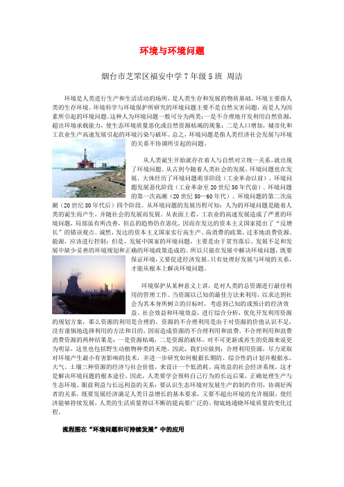 (环境管理)环境与环境问题