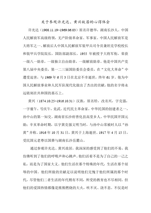 关于参观许光达