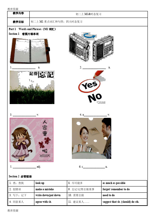 【教育资料】外研版八年级英语上册Module 1导学案(无答案))学习精品