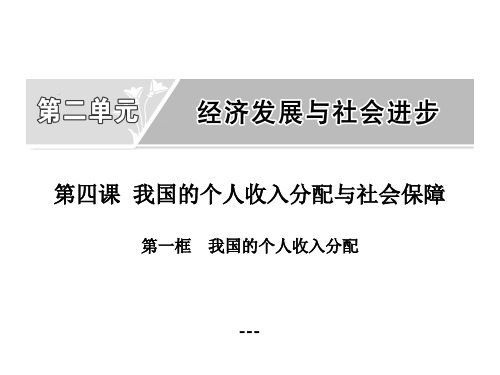 我国的个人收入分配-PPT课件 