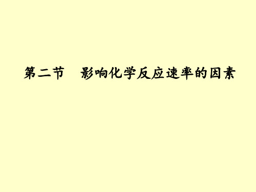 反应速率越快单位体积内活化分子数