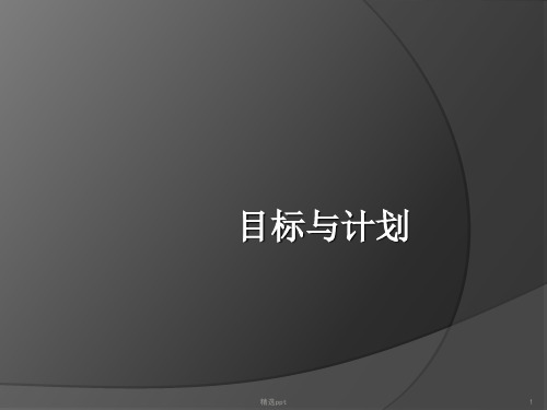 管理学目标与计划