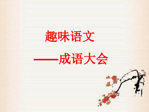 趣味语文——成语大会(省一等奖)