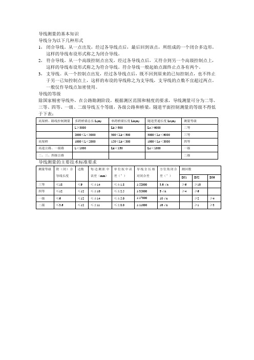 导线测量的基本知识