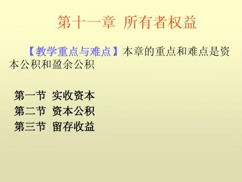 10第十章所有者权益