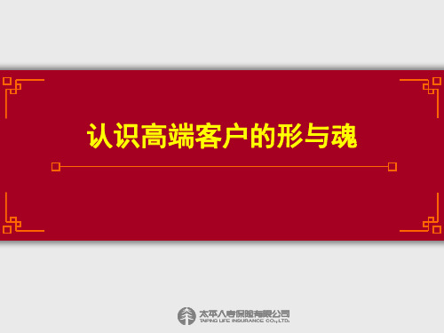 认识高端客户的形与魂-精品文档