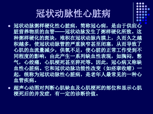 冠状动脉性心脏病