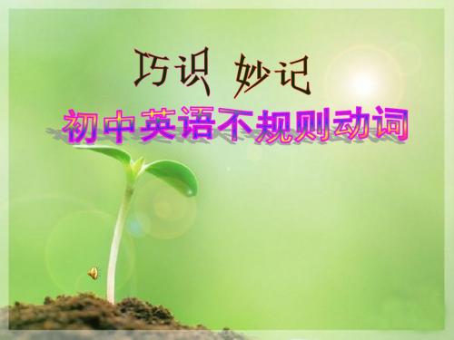 巧识妙记不规则动词课件