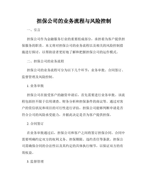 担保公司的业务流程与风险控制