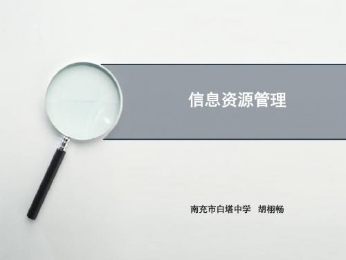 信息资源管理