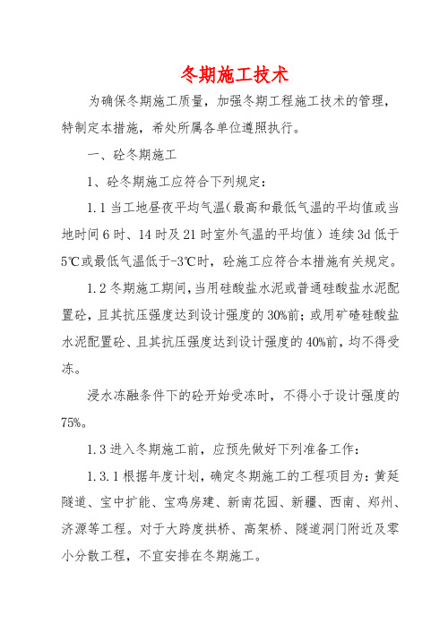 2014冬期施工技术(免费)