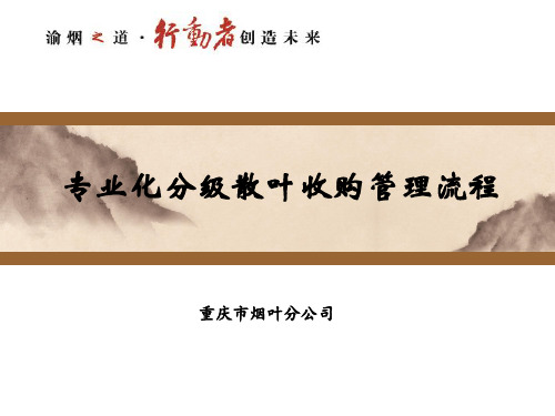 专业化分级散叶收购操作规程