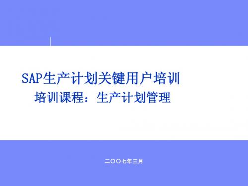 ERP-PP-培训材料