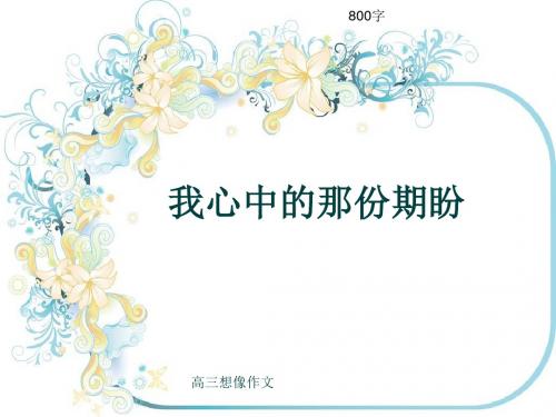 高三想像作文《我心中的那份期盼》800字(共11页PPT)