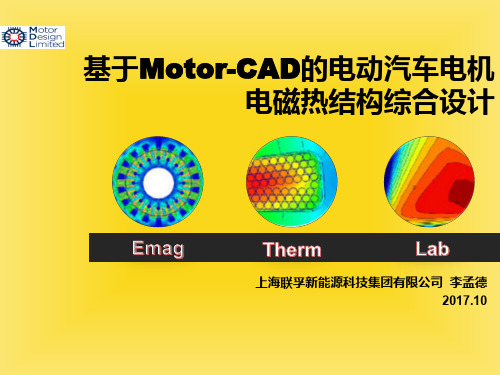 基于Motor-CAD的电动汽车电机电磁热结构综合设计