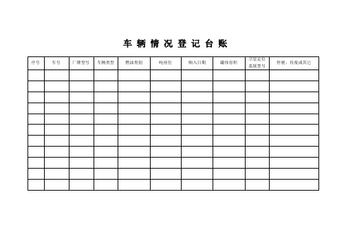 危险货物车辆台账