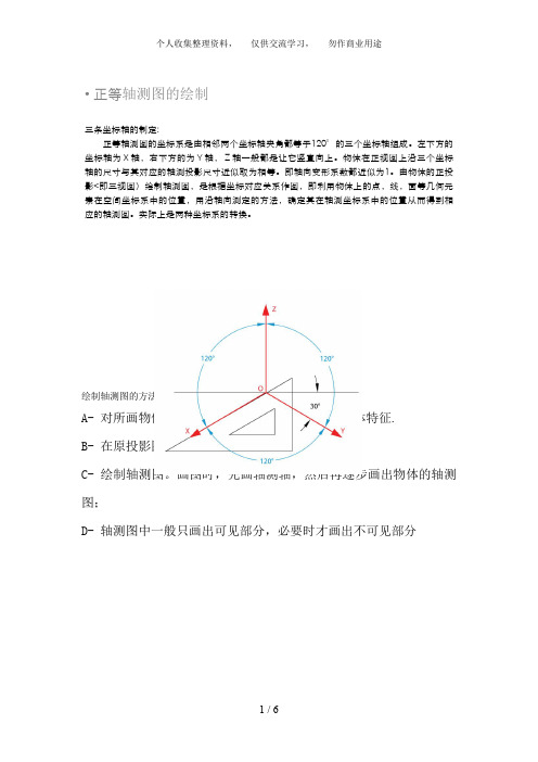 绘制轴测图的方法和步骤